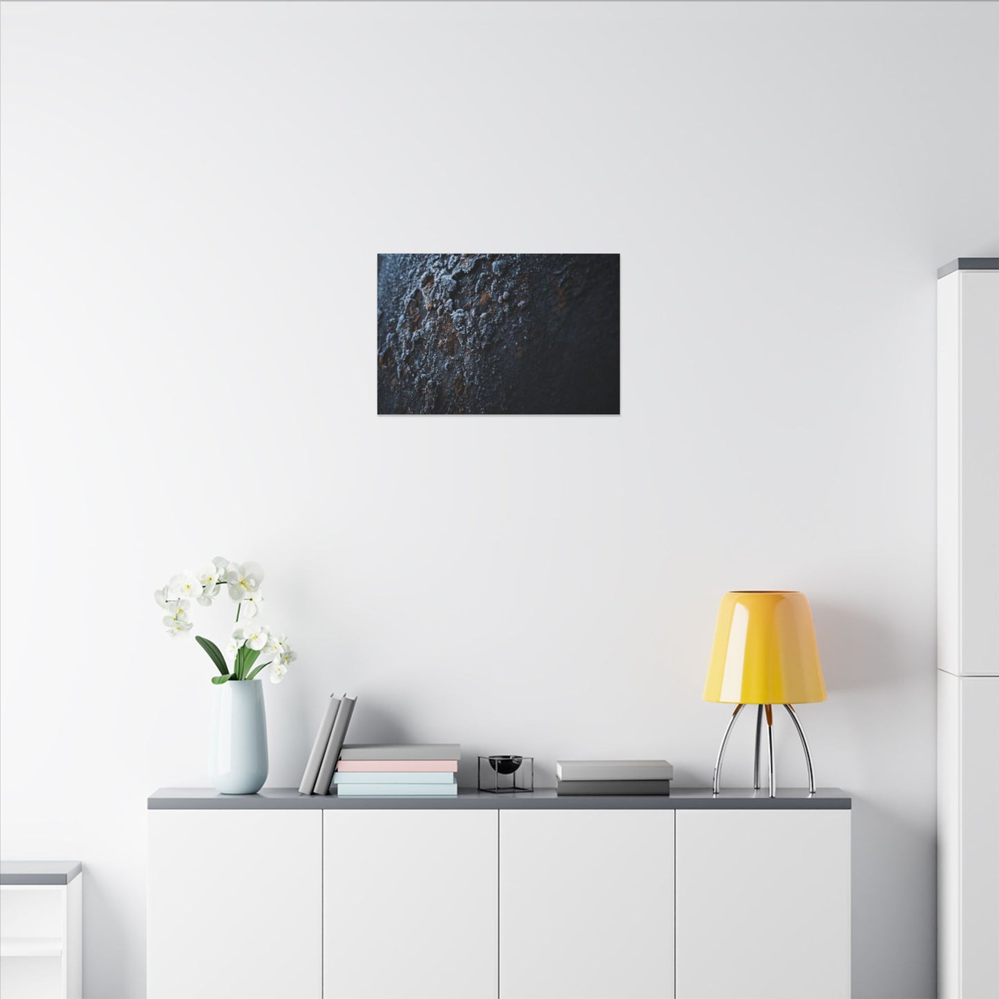 Rust Patina Canvas Art | Winter Dark Japandi Shadow Zen Art
