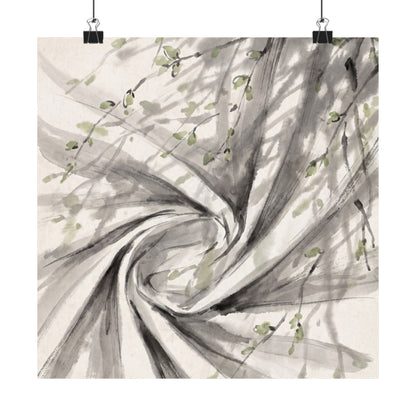 Silk Drape Wall Art Print | Spring Zen Sumi E Art Art Print