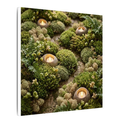 Moss Close Up Japanese Pattern Canvas Art | Neutral Japandi Art