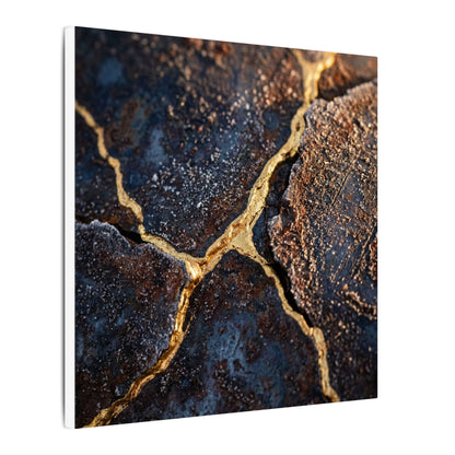 Winter Rust Patina Gold Vein Canvas Art | Resilient Decor