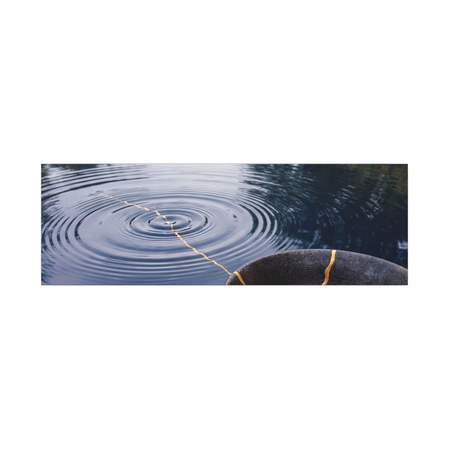 Kintsugi Water Ripple in Overcast | Broken Beauty Canvas Art