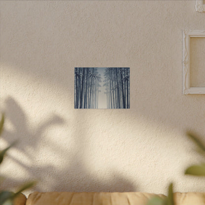Bamboo Grove Canvas Art | Winter Zen Ukiyo E Inspired Art