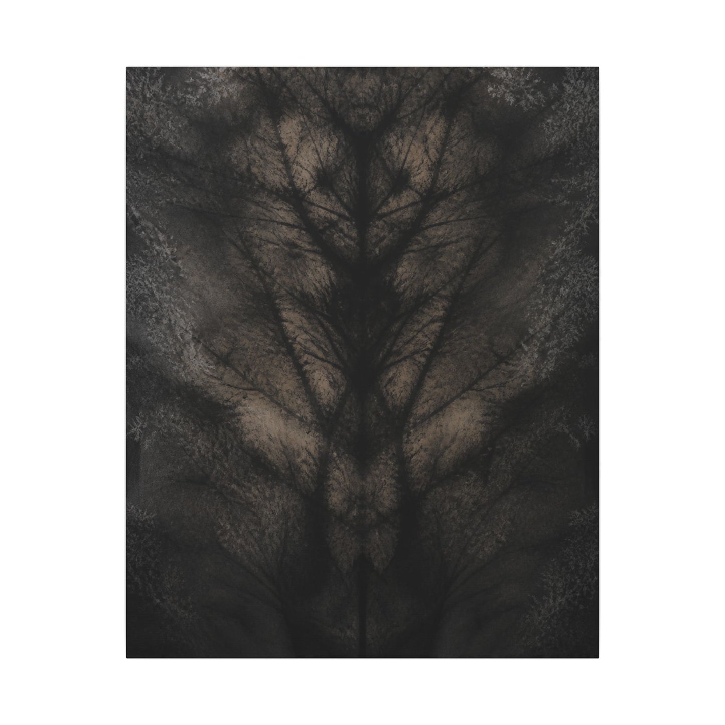 Seijaku Shadow Play Canvas Art - Dark Japandi Charcoal Ink