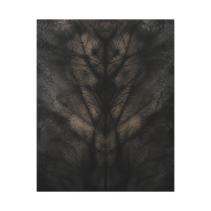 Seijaku Shadow Play Canvas Art - Dark Japandi Charcoal Ink