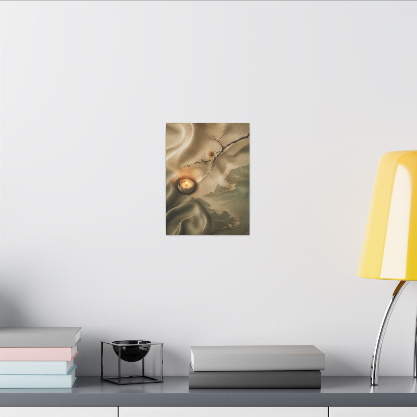 Silk Drape Japanese Pattern Canvas Art | Warm Japandi Art