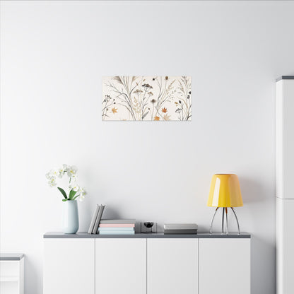 Dawn Dried Flowers Canvas Art - Japandi Kanso