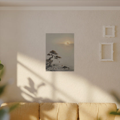 Pine Tree Canvas Art | Autumn Zen Karesansui Art