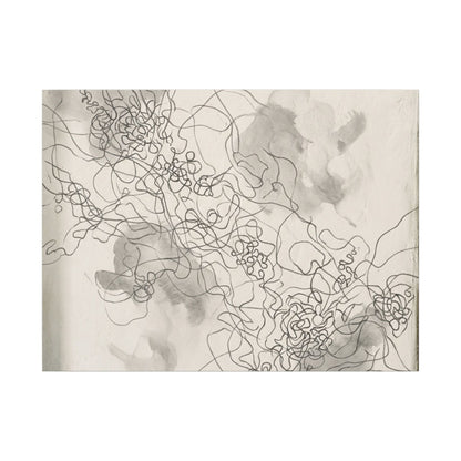 Shadow Play Spring Canvas Art | Dark Japandi Sophisticated Design Art Print