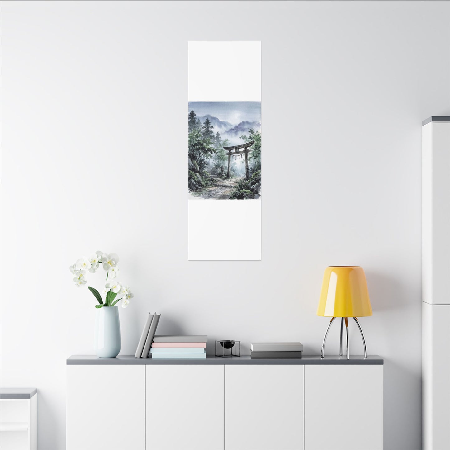 Moonlight Torii Gate Canvas Art - Zen Fukinsei