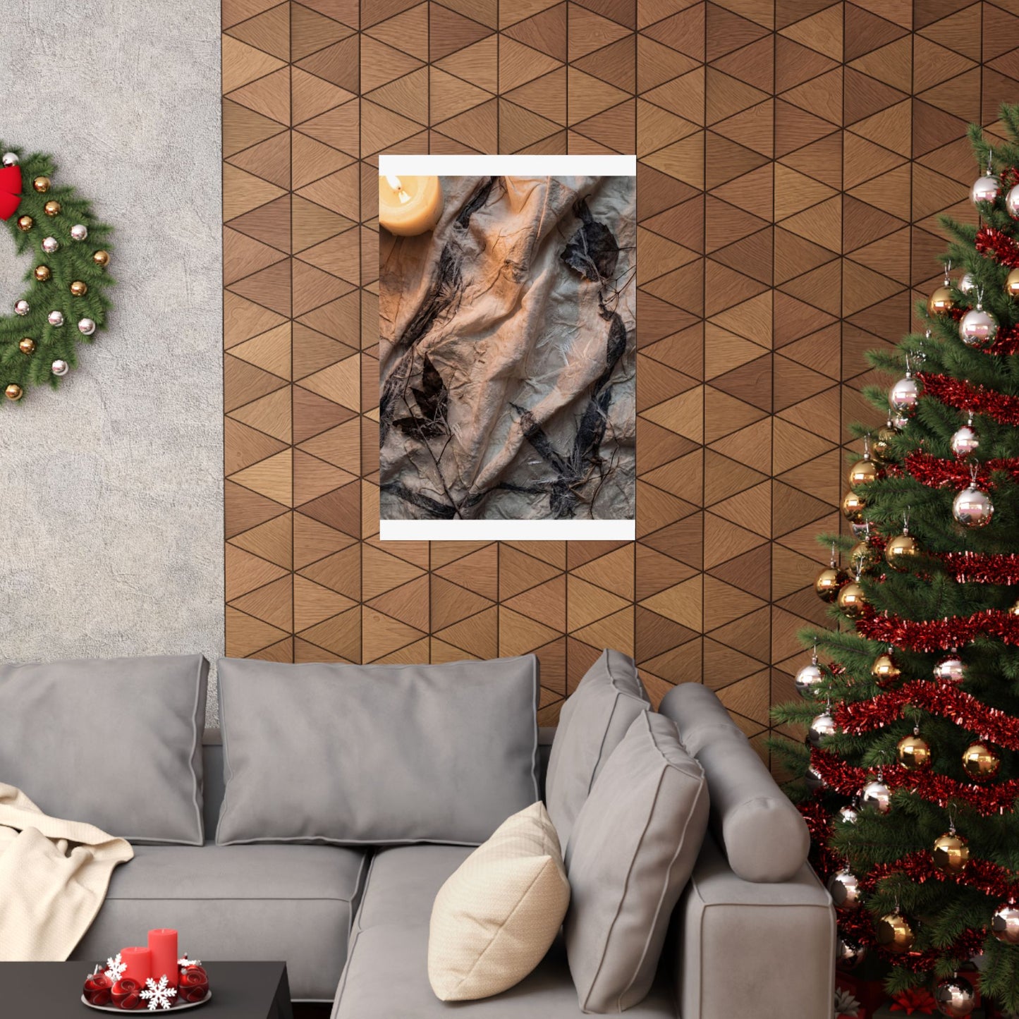 Silk Drape Texture Wall Art Print | Warm Japandi Art