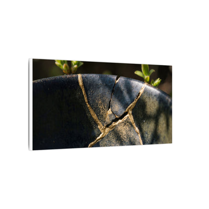 Seijaku Broken Pottery Canvas Art - Dark Japandi Shadow Zen