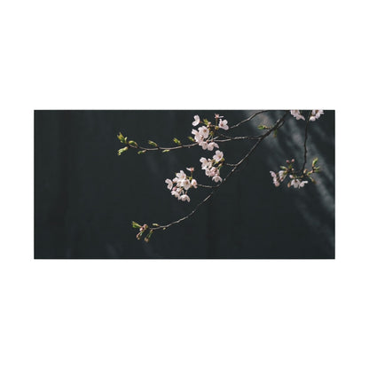 Cherry Blossom Spring Canvas Art | Dark Japandi Sophisticated Design