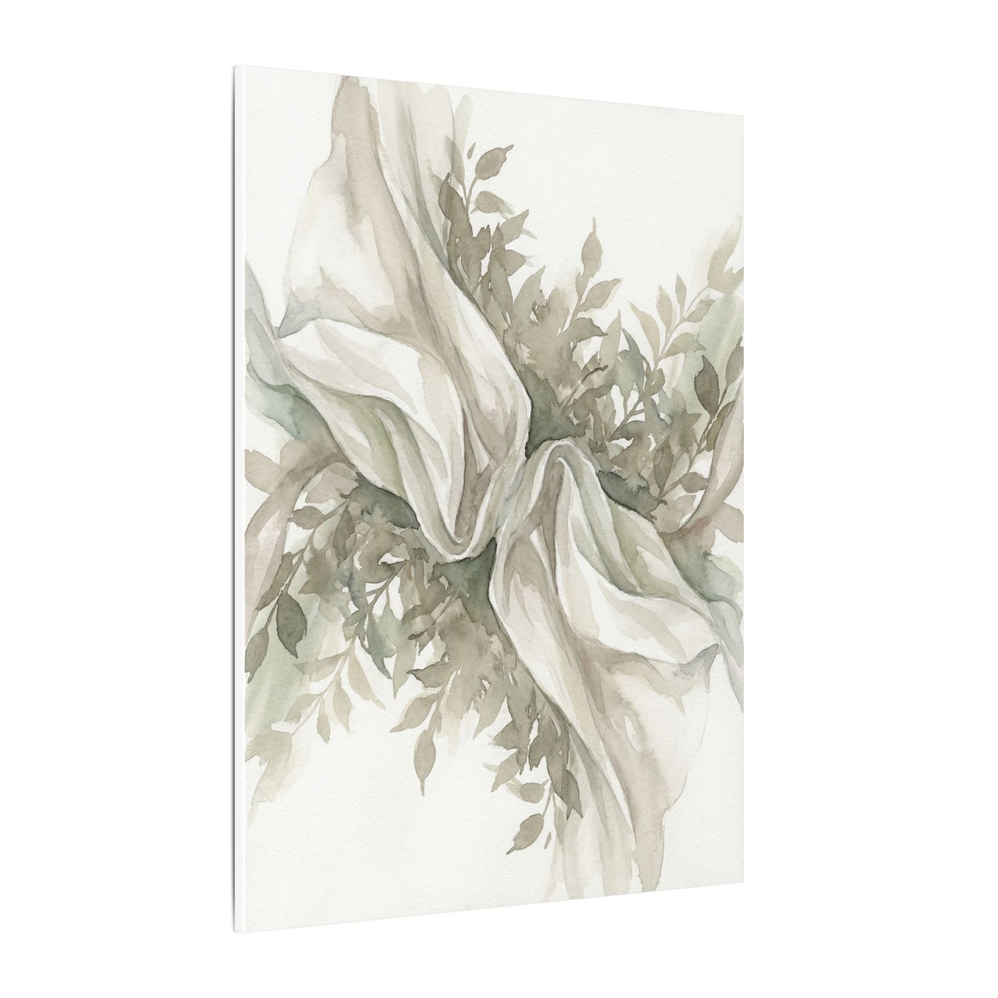 Summer Silk Drape Watercolor Canvas Art | Cozy Decor