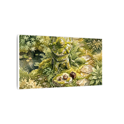 Datsuzoku Stone Lantern Canvas Art - Japandi Watercolor