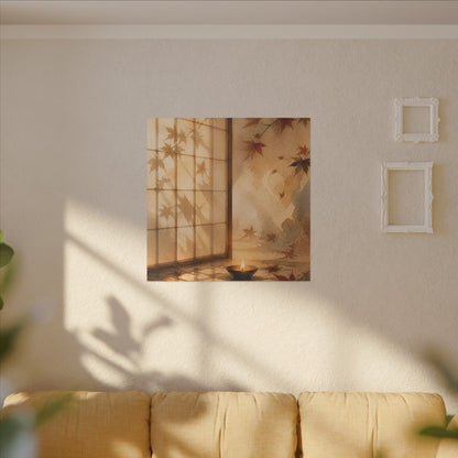 Candlelight Shoji Screen Canvas Art - Japandi Ma
