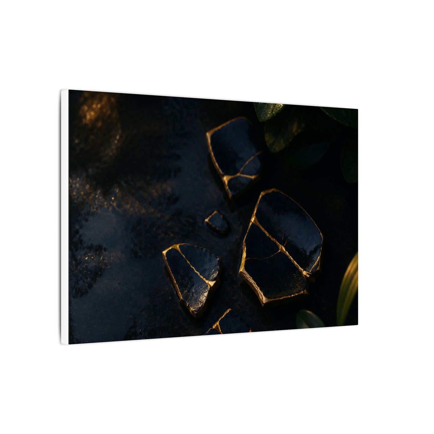 Summer Broken Pottery Moody Minimal Canvas Art | Atmospheric Decor