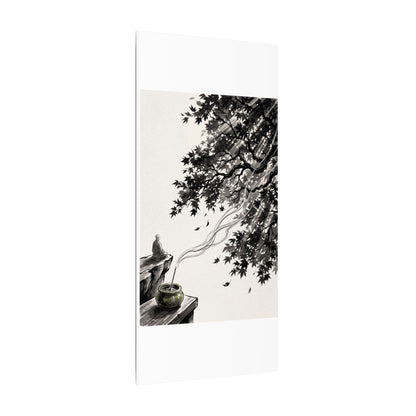 Serene Incense Smoke Canvas Art - Ukiyo E Inspired Zen