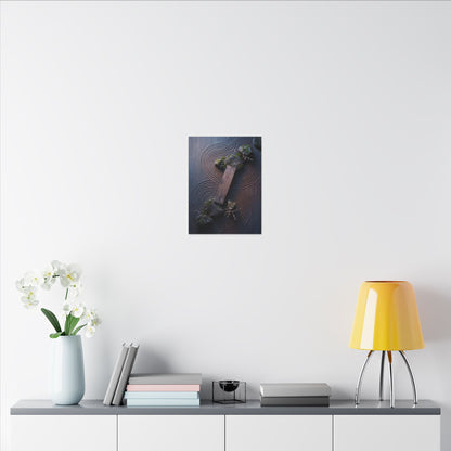 Spring Rock Garden Moody Minimal Canvas Art | Atmospheric Decor