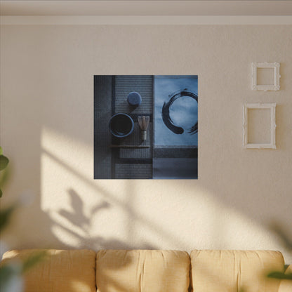 Tea Ceremony Enso Canvas Art | Calm Zen Art