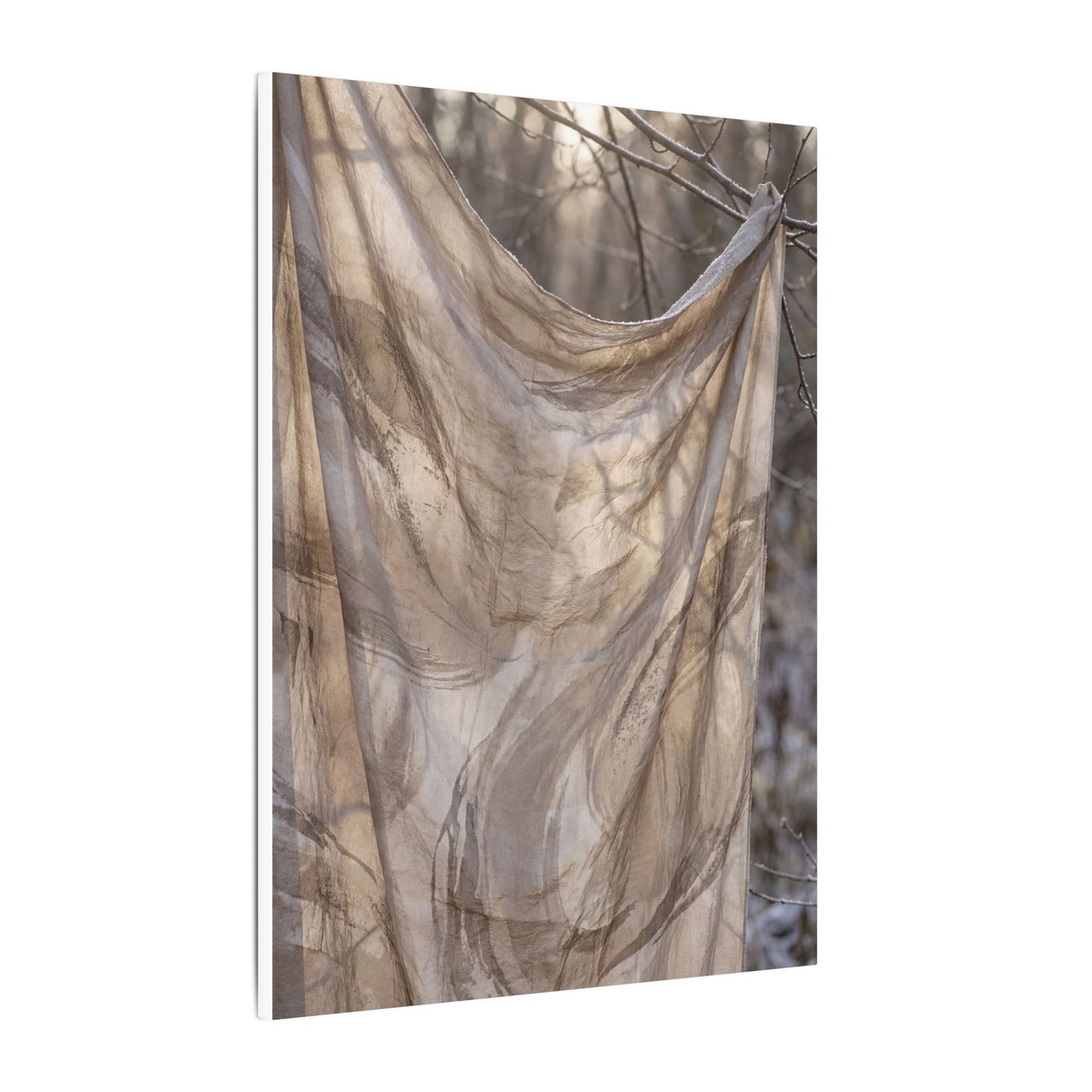Ma Silk Drape Canvas Art - Japandi Japanese Pattern