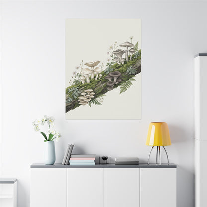 Dried Flowers Spring Canvas Art | Japandi Neutral Design