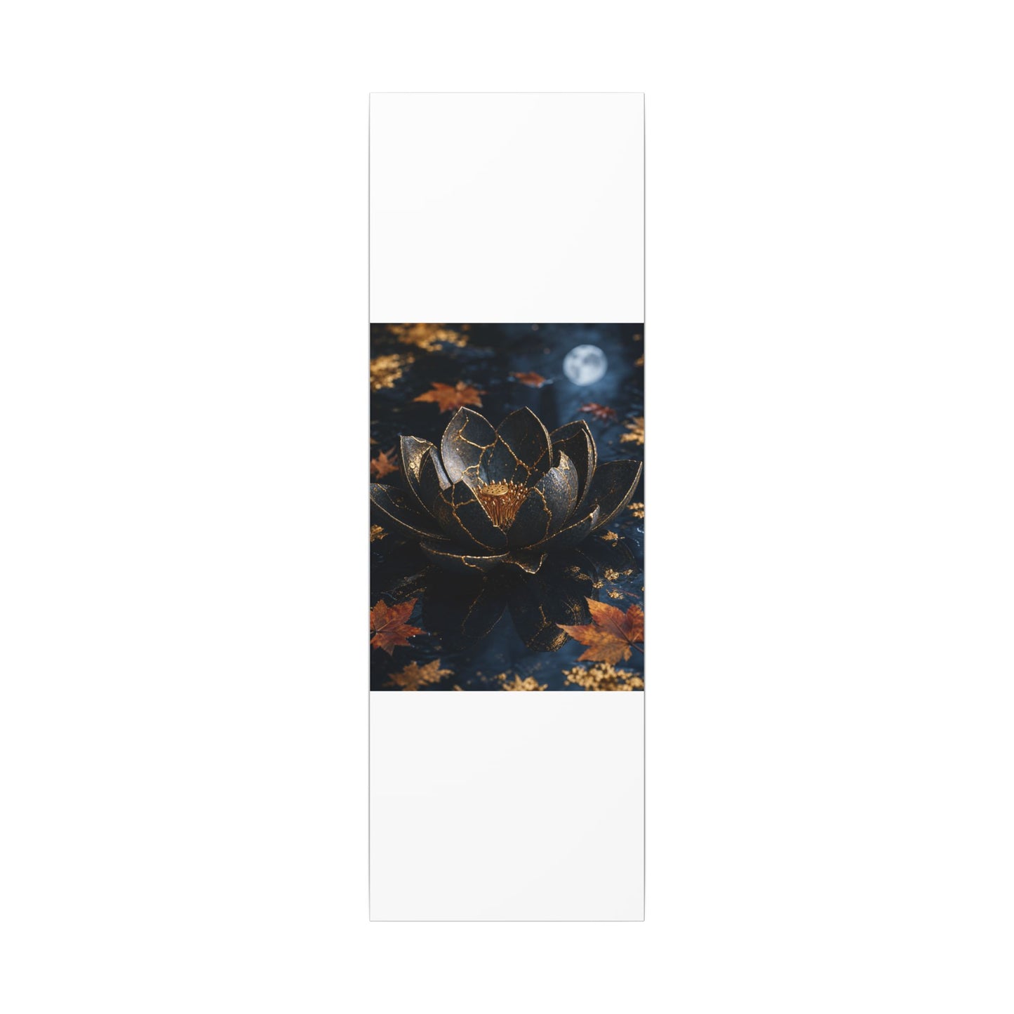 Moonlight Lotus Flower Canvas Art - Kintsugi Fukinsei