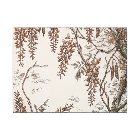 Nostalgic Wisteria Canvas Art - Vintage Botanical Cottagecore