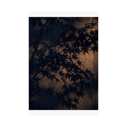 Shadow Play Shadow Zen Wall Art Print | Atmospheric Dark Japandi Art
