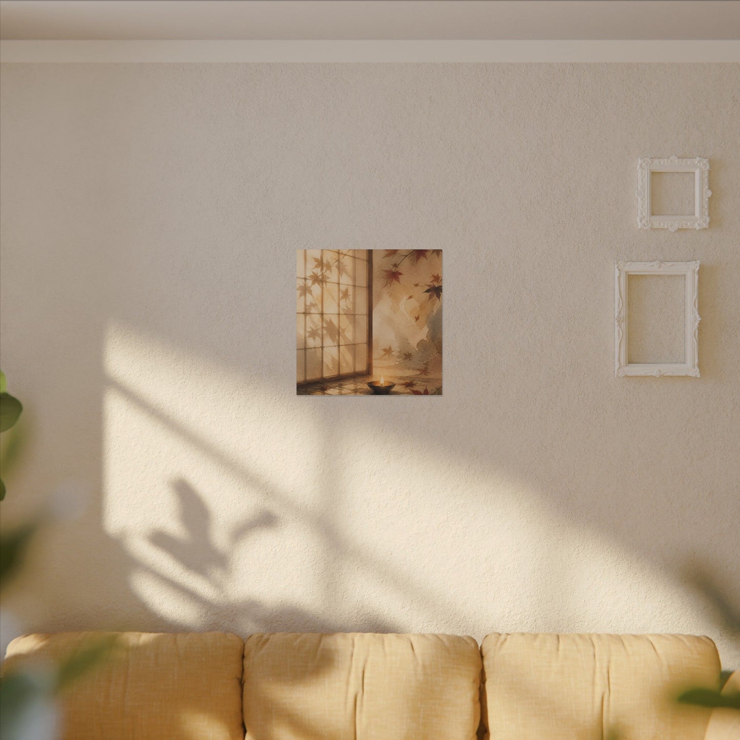 Candlelight Shoji Screen Canvas Art - Japandi Ma