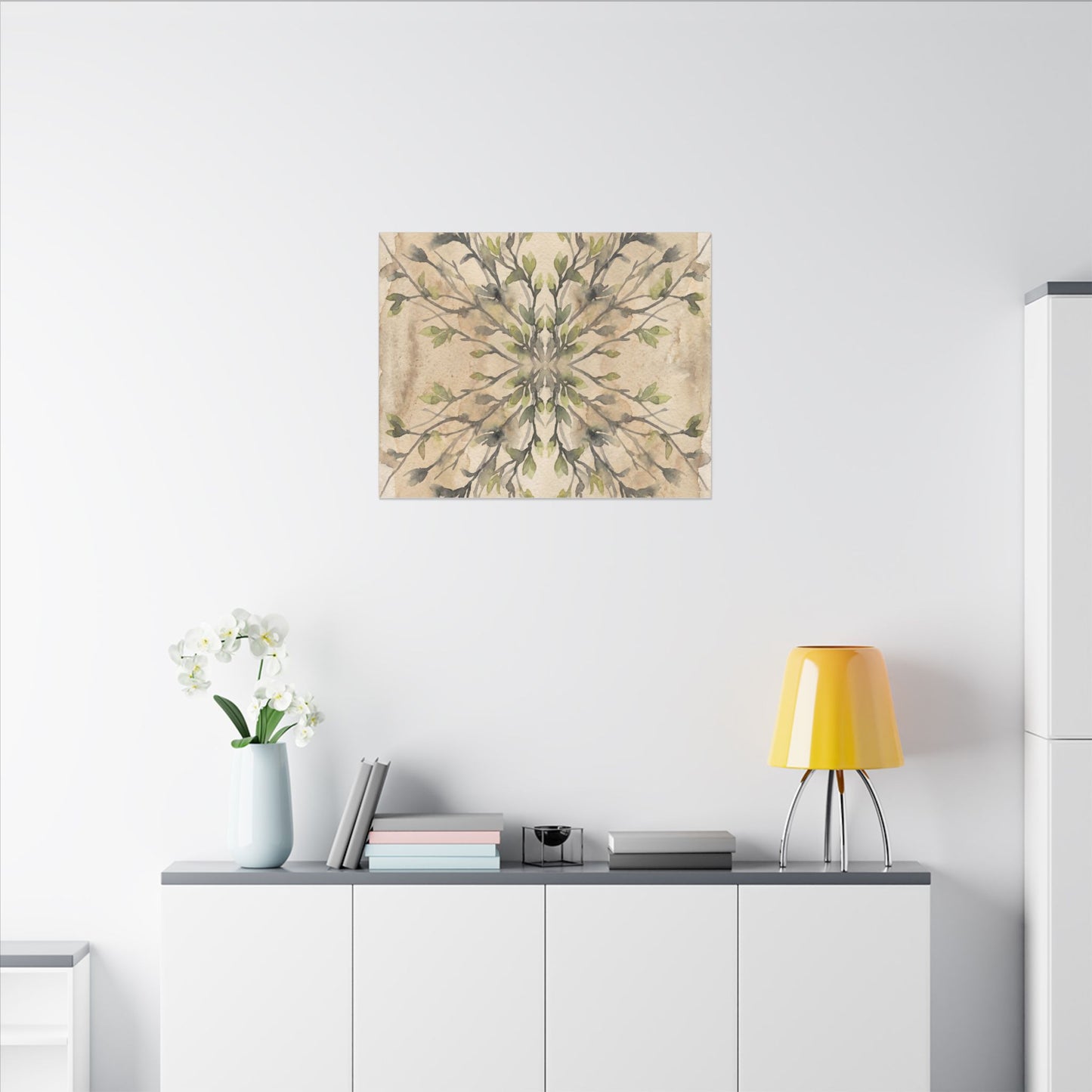 Shibui Shadow Play Canvas Art - Japandi Watercolor