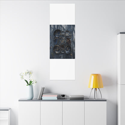 Dark Japandi Broken Pottery in Dappled | Shadow Zen Canvas Art