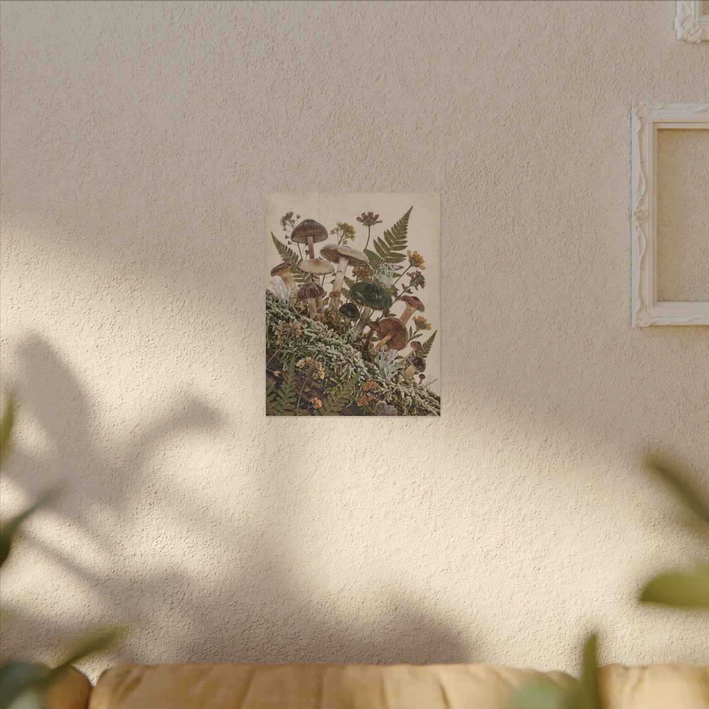 Winter Wild Mushrooms Herbarium Canvas Art | Enchanting Decor