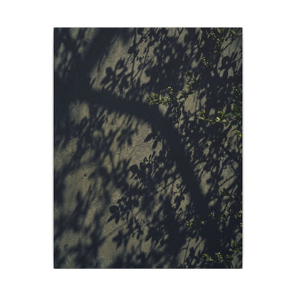 Atmospheric Shadow Play Canvas Art - Moody Minimal Dark Japandi