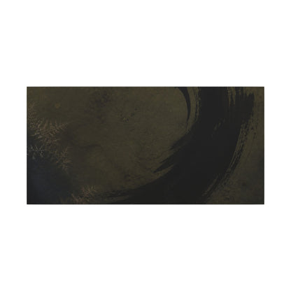 Seijaku Ink Brushstroke Canvas Art - Dark Japandi Moody Minimal