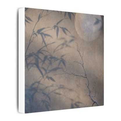 Shadow Play Canvas Art | Winter Japandi Japanese Pattern Art