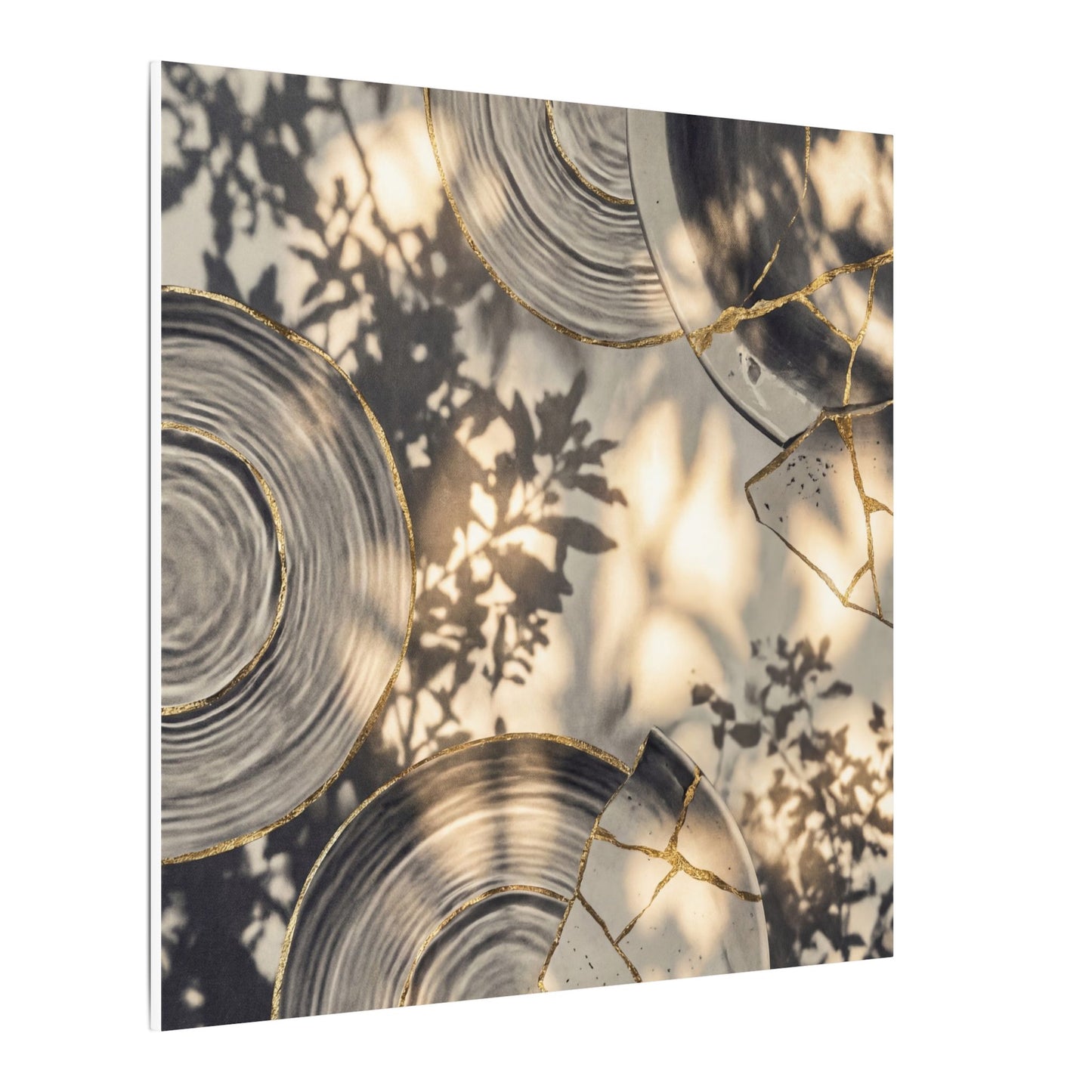 Healing Water Ripple Canvas Art - Gold Vein Kintsugi