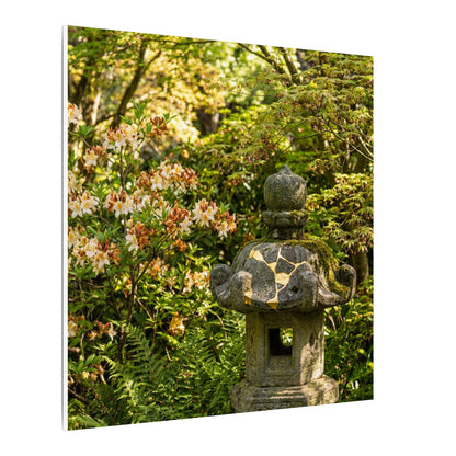 Spring Stone Lantern Gold Repair Canvas Art | Beautiful Decor