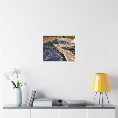 Golden Hour Paper Fold Canvas Art - Kintsugi Ma