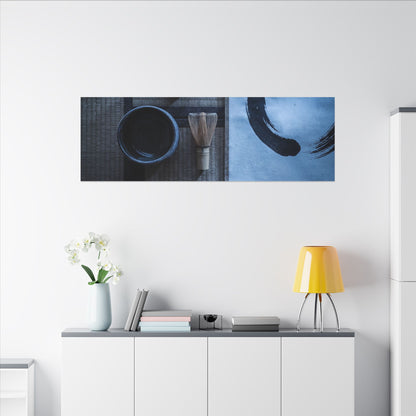 Tea Ceremony Enso Canvas Art | Calm Zen Art