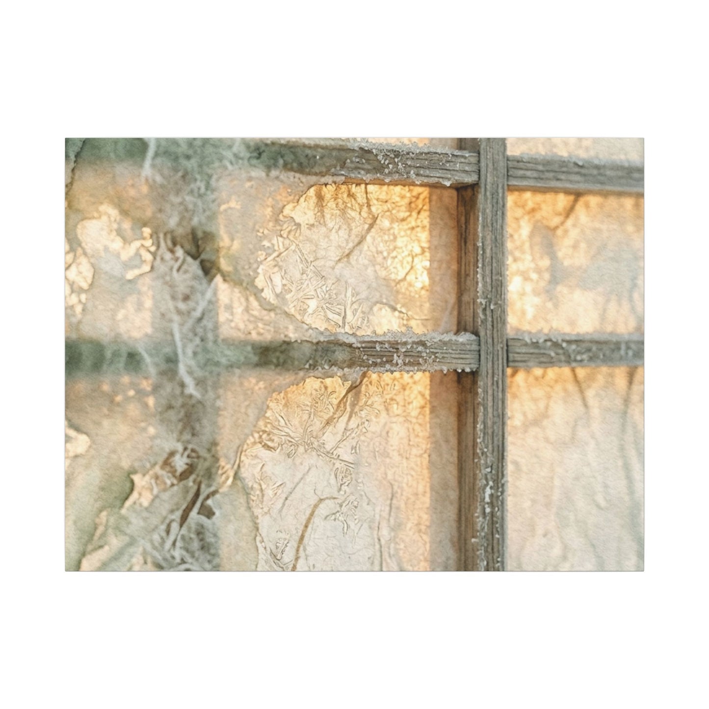 Winter Shoji Screen Watercolor Canvas Art | Elegant Decor Art Print