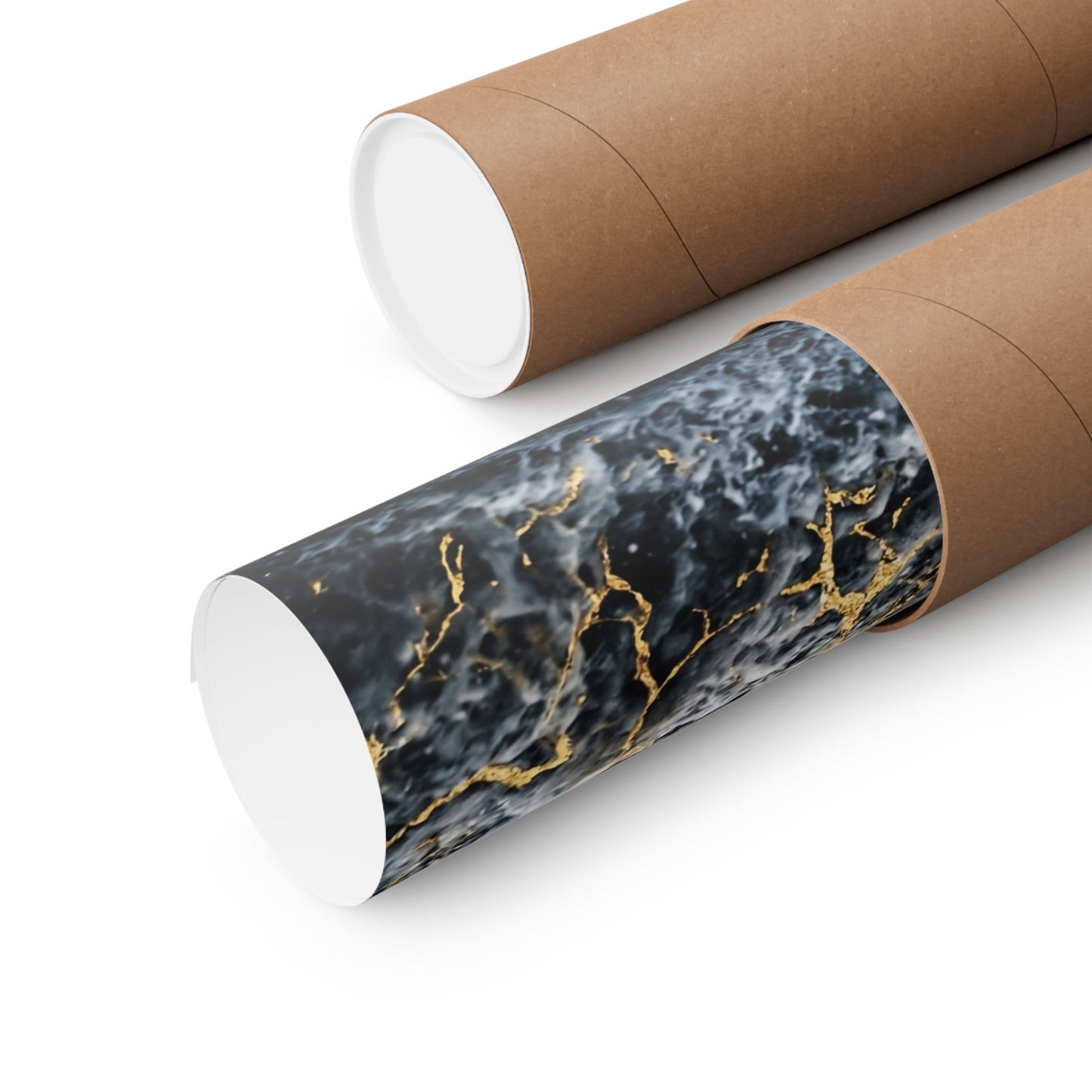 Beautiful Ocean Wave Wall Art Print - Gold Vein Kintsugi