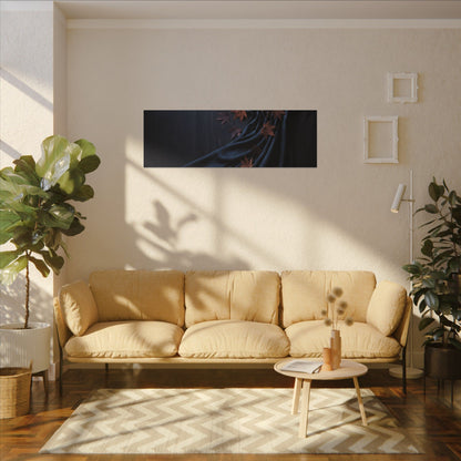 Silk Drape Autumn Canvas Art | Dark Japandi Sophisticated Design