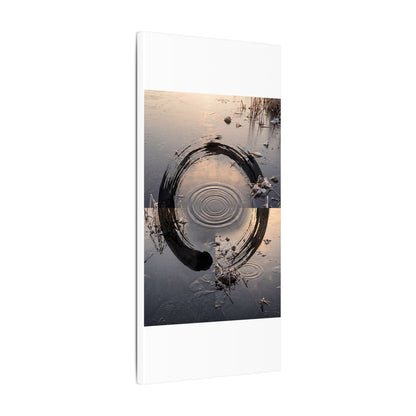 Winter Water Ripple Enso Canvas Art | Tranquil Decor