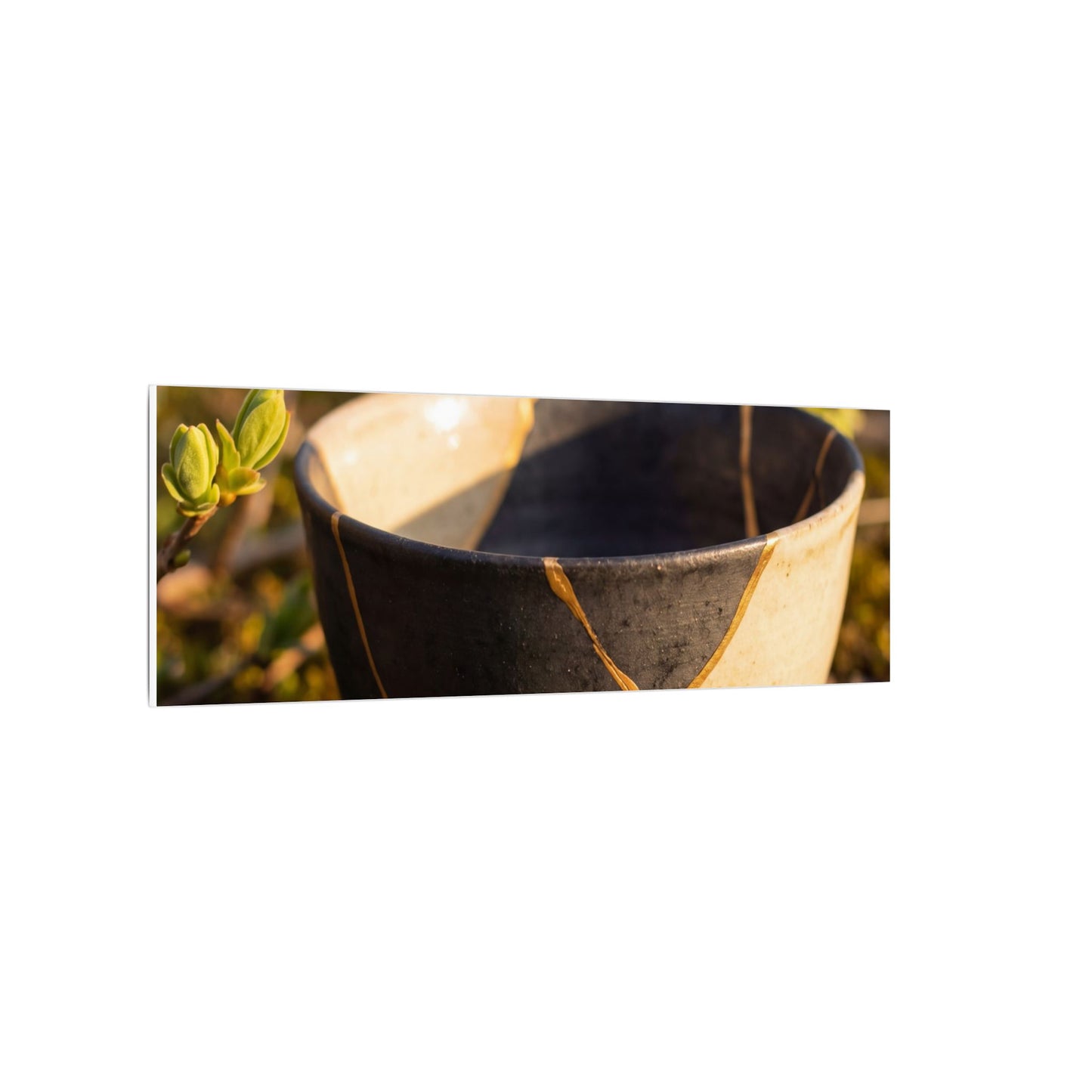 Seijaku Broken Pottery Canvas Art - Kintsugi Gold Repair