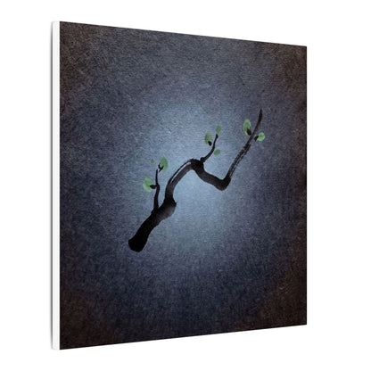 Ink Brushstroke Canvas Art | Spring Dark Japandi Moody Minimal Art