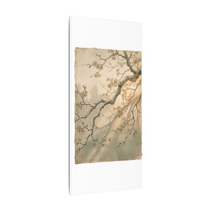 Cherry Blossom Canvas Art | Winter Japandi Japanese Pattern Art