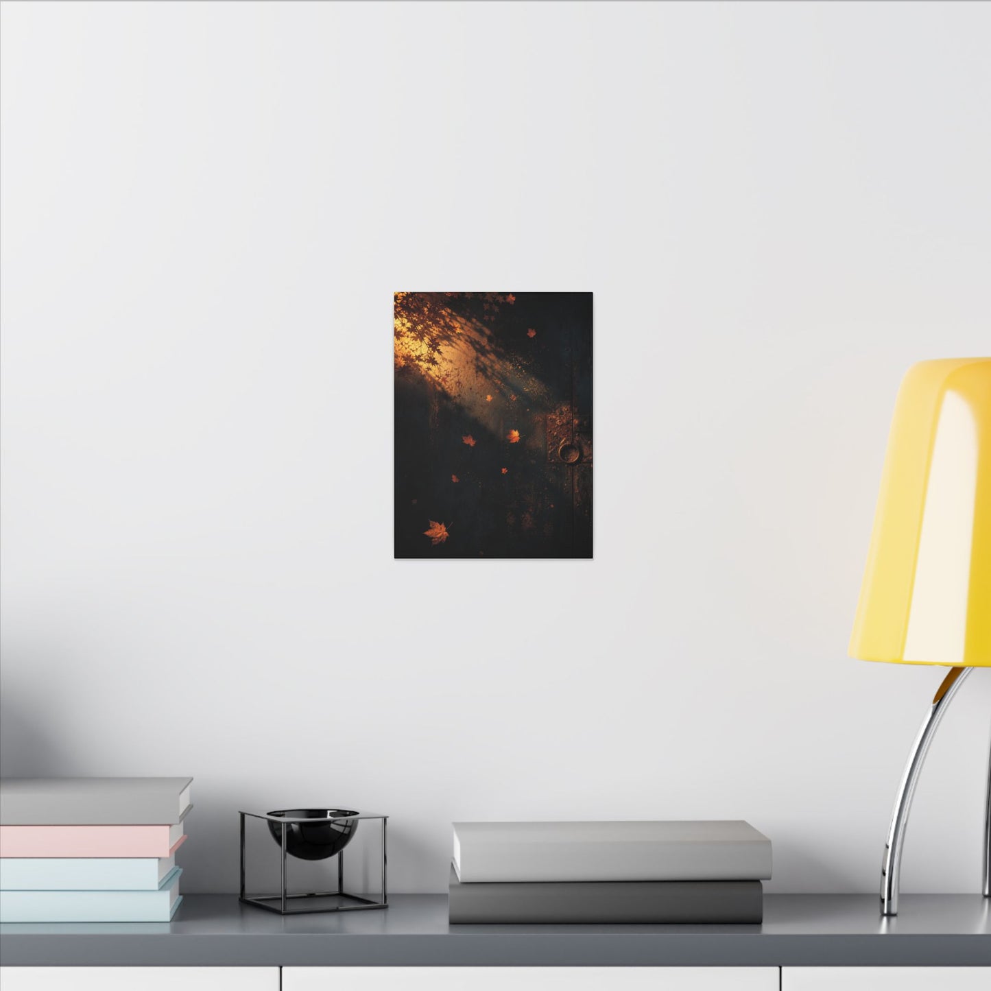 Dark Japandi Rust Patina in Golden Hour | Shadow Zen Canvas Art
