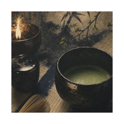 Ma Tea Ceremony Canvas Art - Zen Sumi E