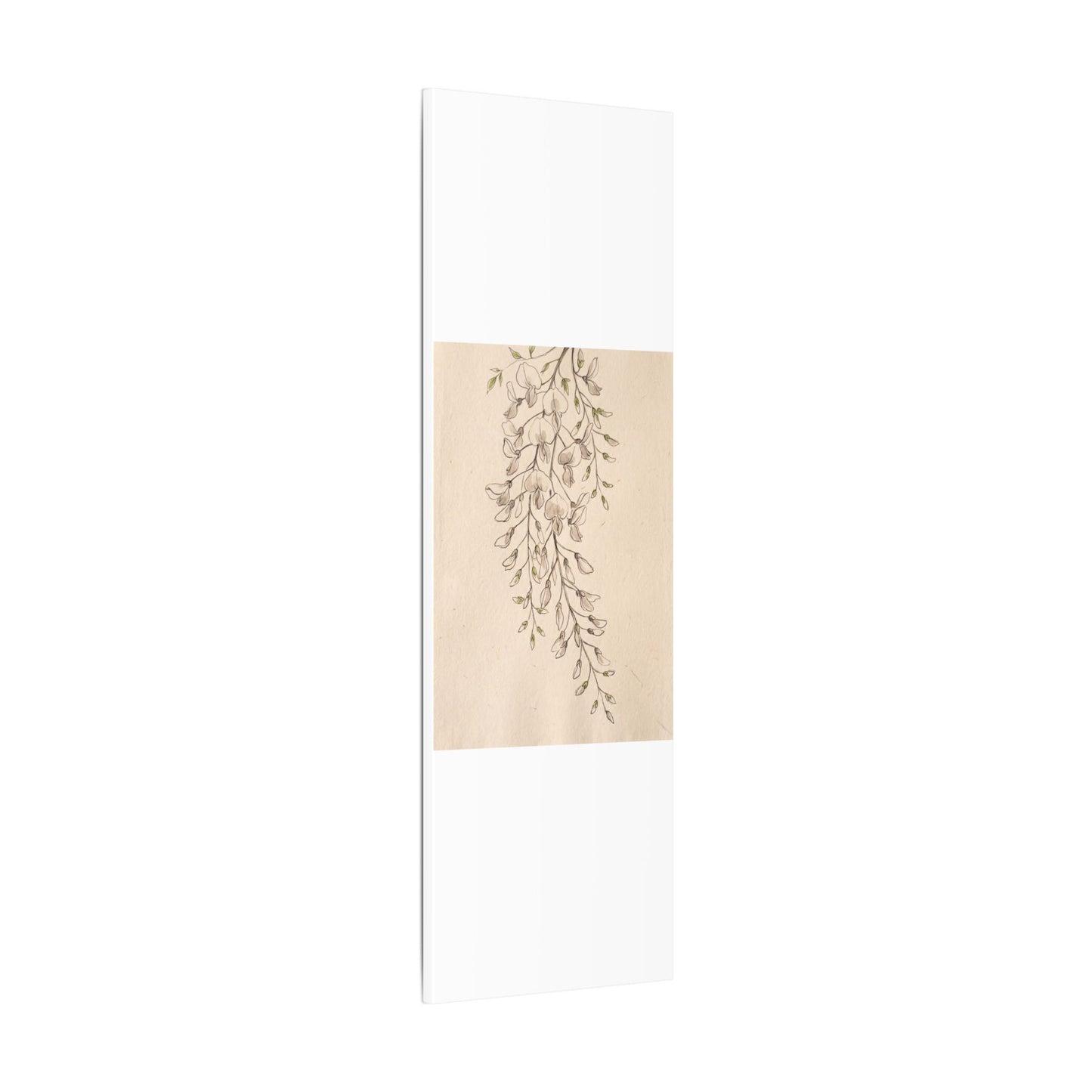 Japandi Wisteria in Golden Hour | Minimal Line Canvas Art