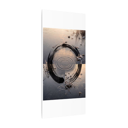 Winter Water Ripple Enso Canvas Art | Tranquil Decor